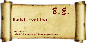 Budai Evelina névjegykártya